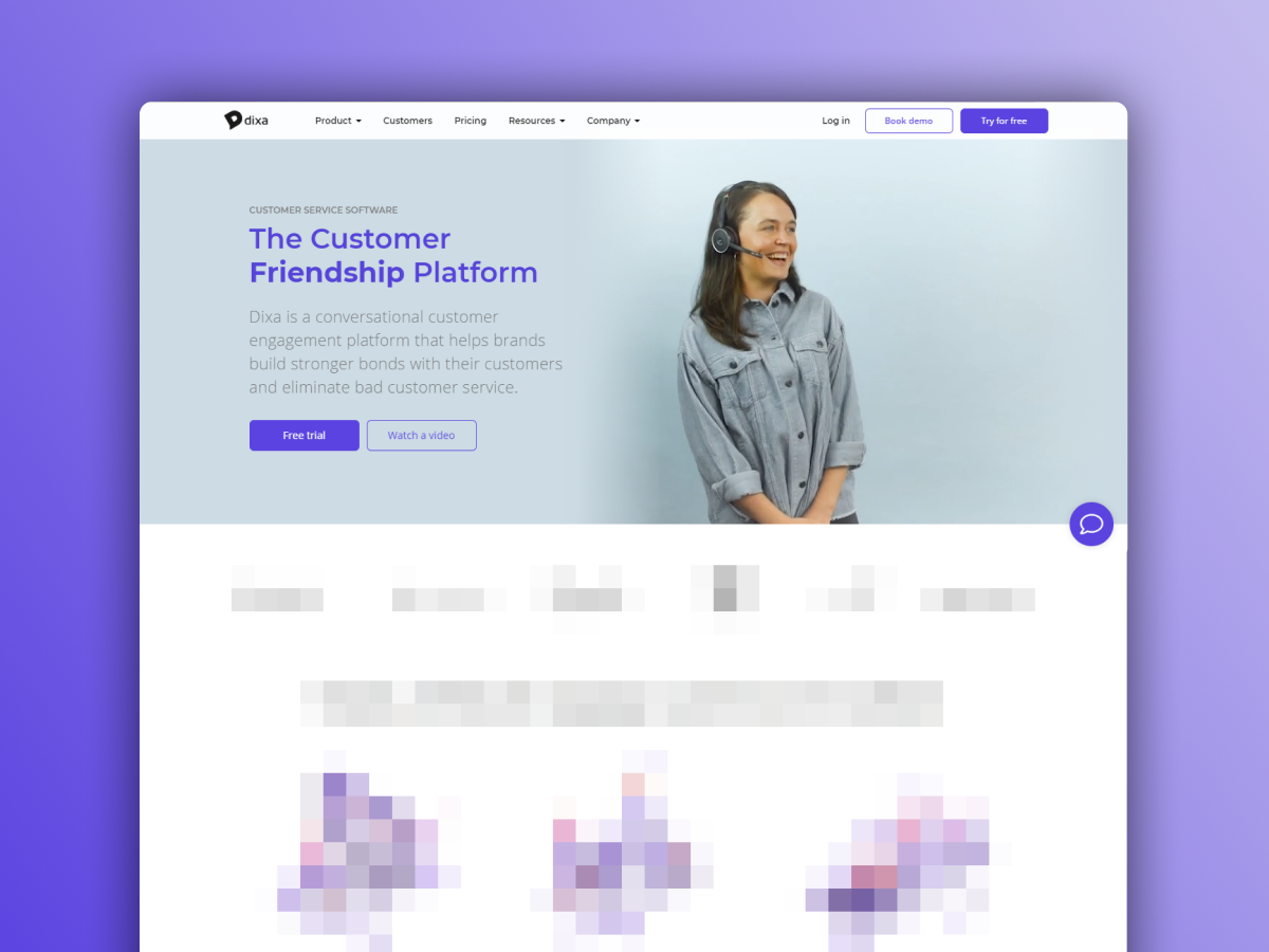Dixa website preview